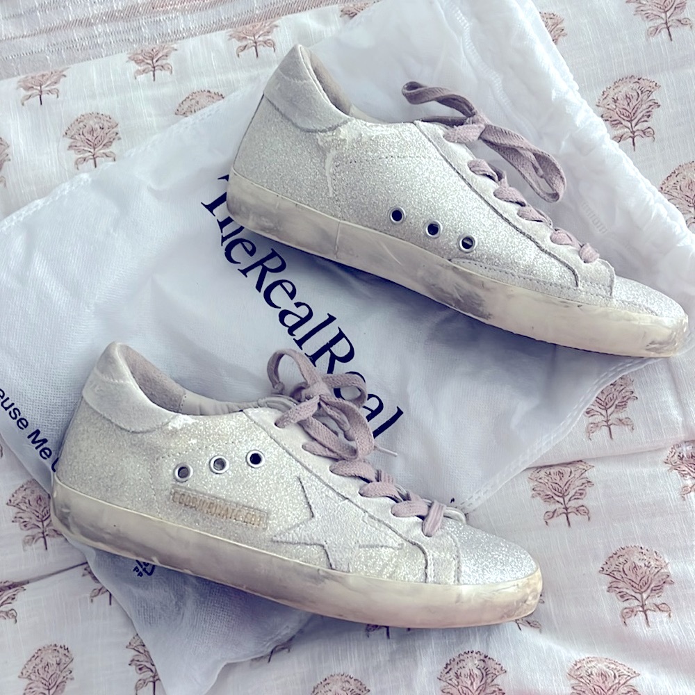 Golden Goose Superstar Glitter Sneakers 
Size 37